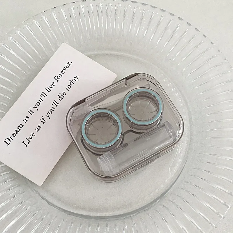 Transparent Portable No-Twist Cap Contact Lens Case | Accessory