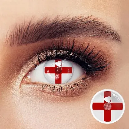 EyeLensy Red Cross Έγχρωμοι Φακοί Επαφής 1 Έτος