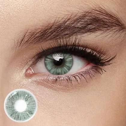 EyeLensy Kløver Skinnende Grøn Farvede Kontaktlinser 1 År