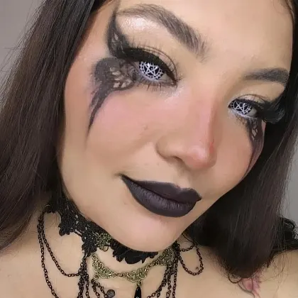 EyeLensy Smluvní oko bílo-černá Barevné Kontaktní Čočky 1 Rok