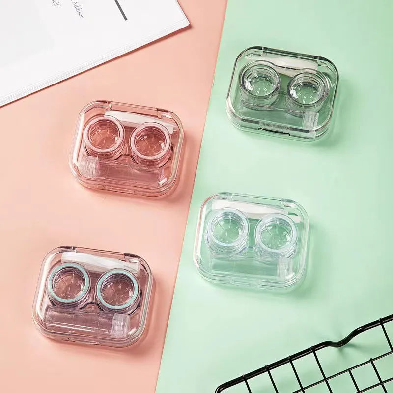 Transparent Portable No-Twist Cap Contact Lens Case | Accessory