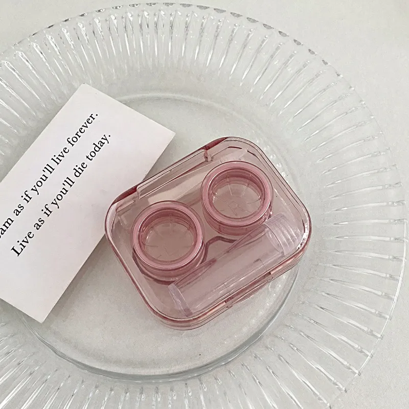 Transparent Portable No-Twist Cap Contact Lens Case | Accessory