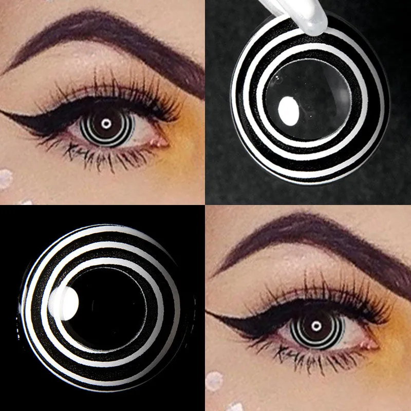 EyeLensy Black Whiter Spiral | 1 Year