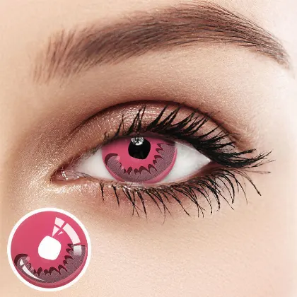 EyeLensy Démonův lovec Tanjiro Kamado-růžová Barevné Kontaktní Čočky 1 Rok
