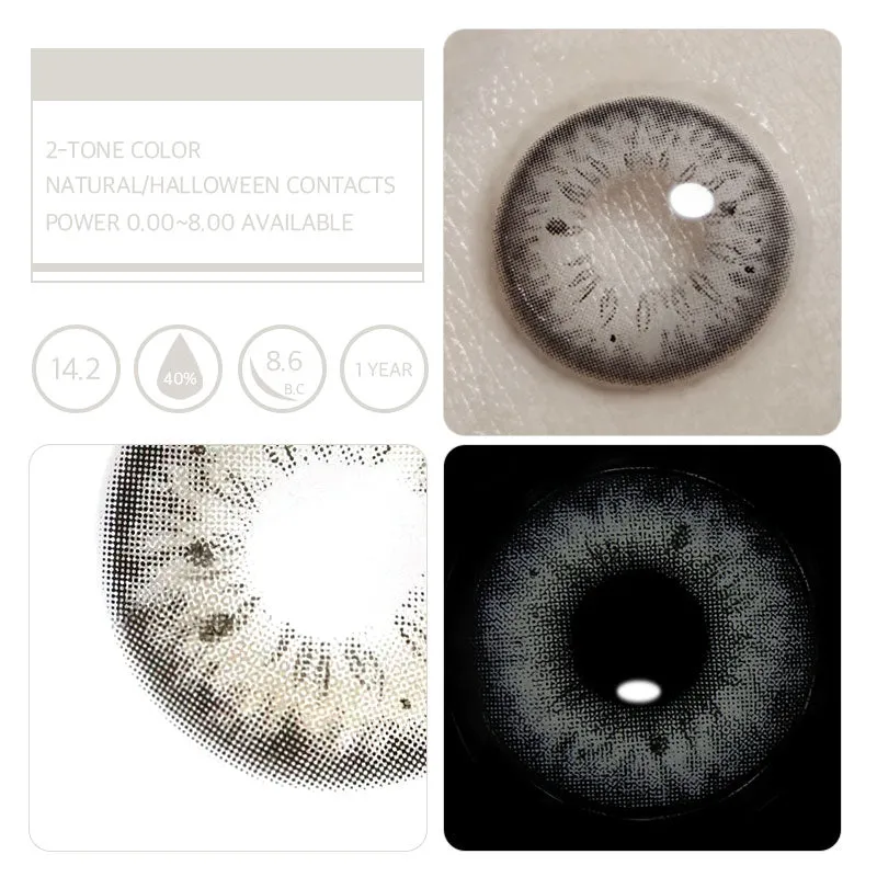 EyeLensy Stunna Kız Grisi Renkli Lensler 1 Yıl