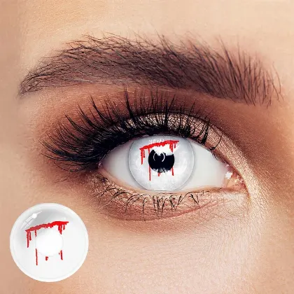 EyeLensy 화이트 슬릿 색렌즈 서클렌즈 1년