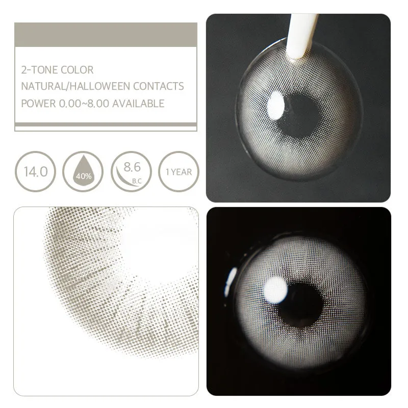 EyeLensy Rome Time Gray Έγχρωμοι Φακοί Επαφής 1 Έτος