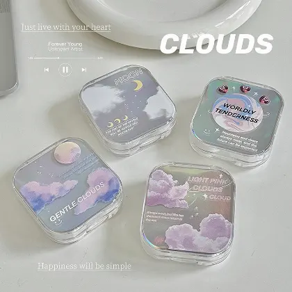 Dreamy Iridescent Cloud Transparent Lens Case | Accessory