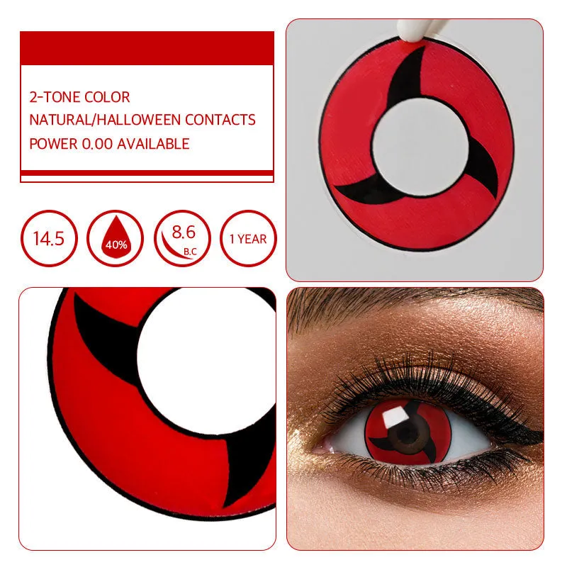 EyeLensy Itachi Uchihas Mangekyo Sharingan Farvede Kontaktlinser 1 År