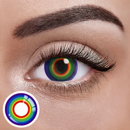 EyeLensy 레인보우 색렌즈 서클렌즈 1년